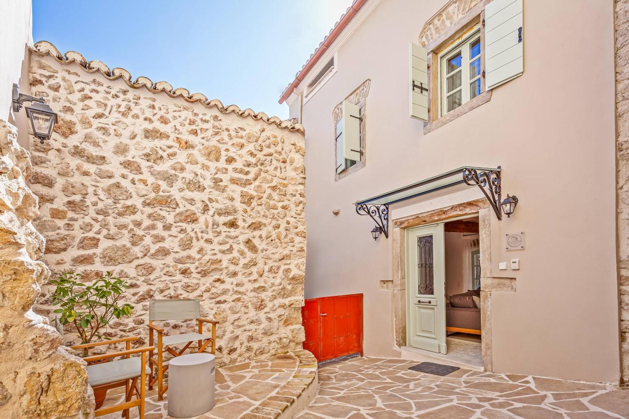 Courtyard Cottage Corfu Lakones Bagian luar foto