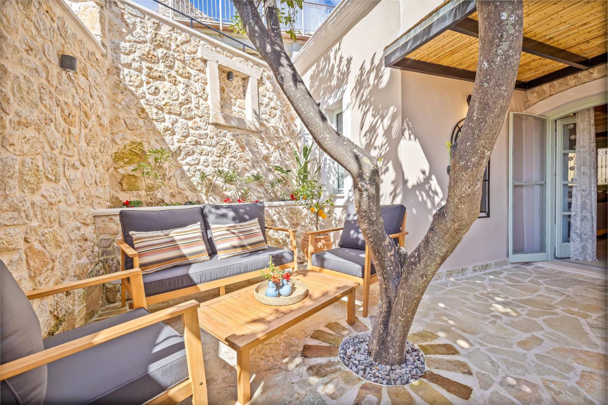 Courtyard Cottage Corfu Lakones Bagian luar foto
